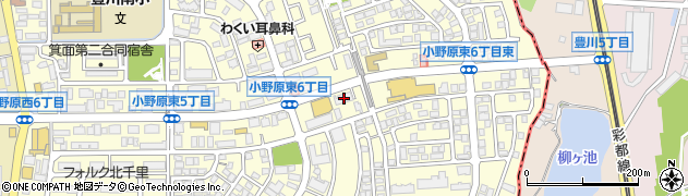 大阪信用金庫箕面支店周辺の地図