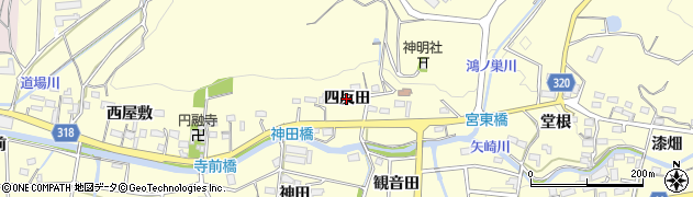 愛知県西尾市吉良町宮迫（四反田）周辺の地図