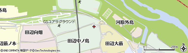 京都府京田辺市田辺中ノ島周辺の地図