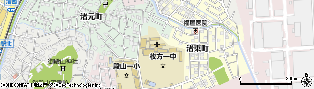 枚方市立第一中学校周辺の地図