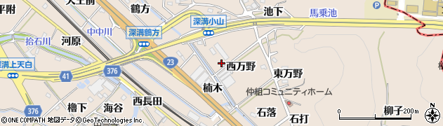 愛知県額田郡幸田町深溝西万野60周辺の地図