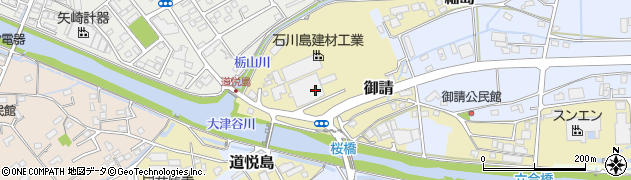 静岡県島田市御請周辺の地図