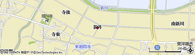 愛知県武豊町（知多郡）冨貴（影井）周辺の地図