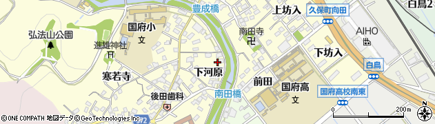 愛知県豊川市国府町下河原18周辺の地図