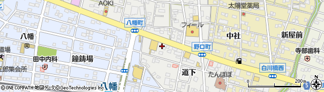愛知県豊川市野口町道下8周辺の地図