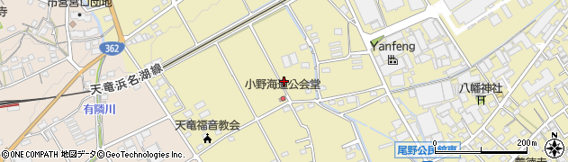 静岡県浜松市浜名区尾野周辺の地図