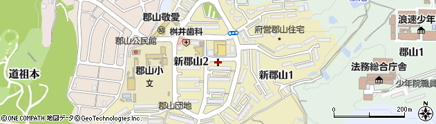 大阪府茨木市新郡山周辺の地図