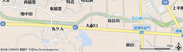 愛知県幸田町（額田郡）深溝（大沢口）周辺の地図