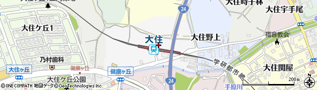 京都府京田辺市大住丸山周辺の地図