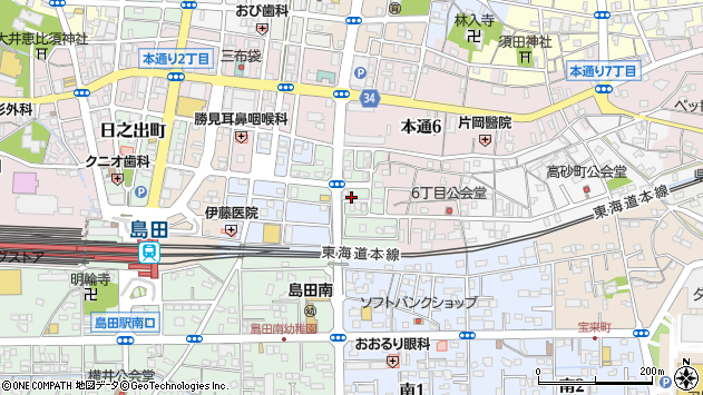 〒427-0055 静岡県島田市新町通の地図