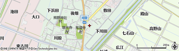 愛知県西尾市刈宿町（出口）周辺の地図