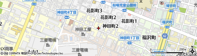 兵庫県姫路市神田町周辺の地図