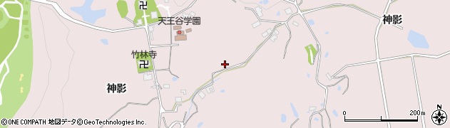 兵庫県神戸市北区淡河町（神影）周辺の地図