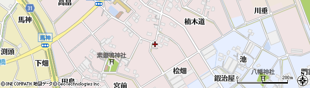 愛知県豊川市麻生田町桧畑24周辺の地図