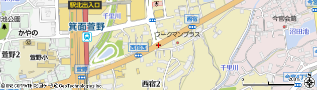 西宿２周辺の地図