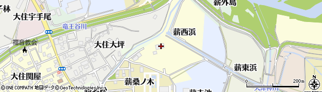 京都府京田辺市薪西浜周辺の地図