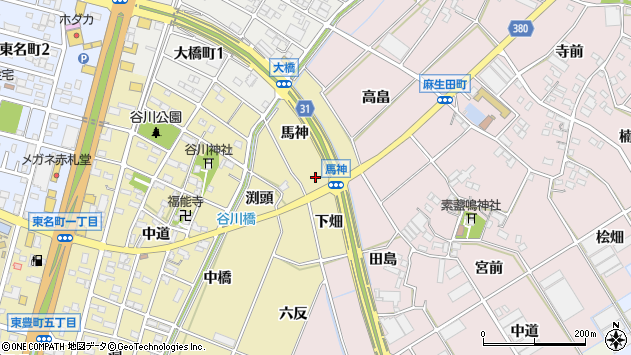〒442-0807 愛知県豊川市谷川町の地図