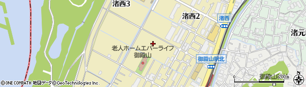 大阪府枚方市渚西周辺の地図