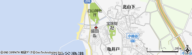 愛知県常滑市小鈴谷亀井戸11周辺の地図