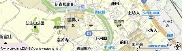 愛知県豊川市国府町下河原6周辺の地図