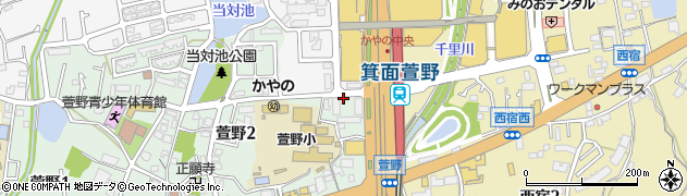 名鉄協商箕面駐車場周辺の地図