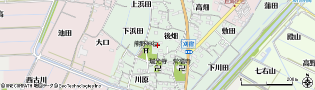 愛知県西尾市刈宿町後畑50周辺の地図