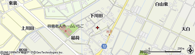 愛知県西尾市市子町下川田63周辺の地図