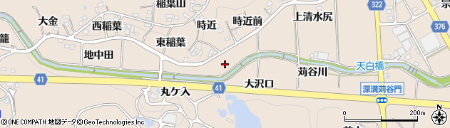 愛知県額田郡幸田町深溝タモノ木周辺の地図