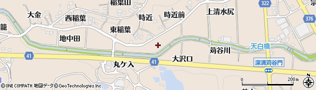 愛知県幸田町（額田郡）深溝（タモノ木）周辺の地図