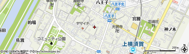 愛知県西尾市吉良町上横須賀蔵屋敷周辺の地図