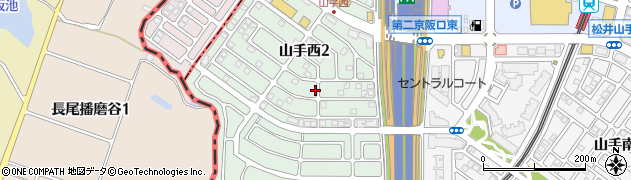 京都府京田辺市山手西周辺の地図