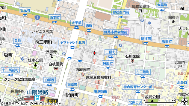 〒670-0922 兵庫県姫路市二階町の地図