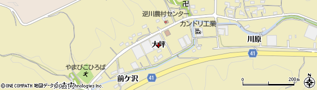 愛知県幸田町（額田郡）逆川（大坪）周辺の地図
