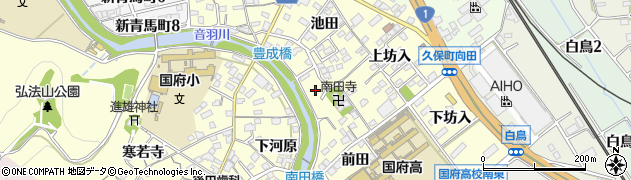 愛知県豊川市国府町（実正）周辺の地図