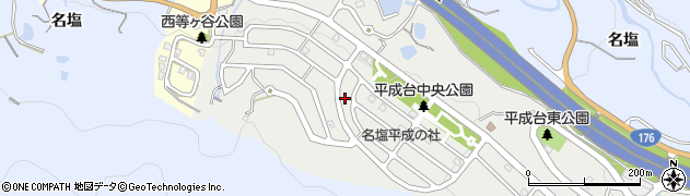 兵庫県西宮市名塩平成台13周辺の地図