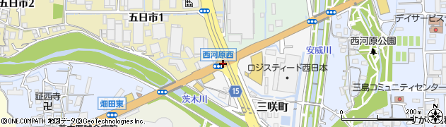 三咲町周辺の地図