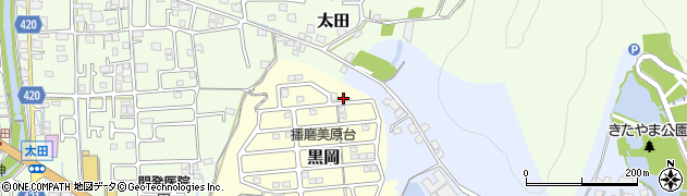 兵庫県揖保郡太子町黒岡4周辺の地図