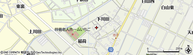 愛知県西尾市市子町下川田26周辺の地図