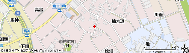 愛知県豊川市麻生田町寺前30周辺の地図
