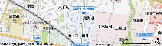 愛知県蒲郡市新井形町周辺の地図