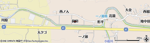 愛知県幸田町（額田郡）深溝（前田）周辺の地図