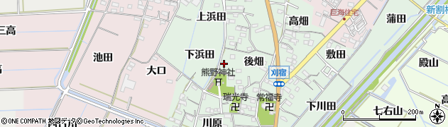 愛知県西尾市刈宿町後畑44周辺の地図