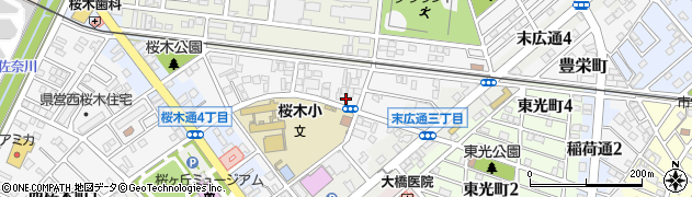 愛知県豊川市小桜町周辺の地図