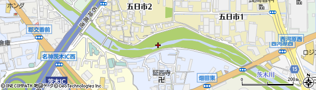茨木川周辺の地図