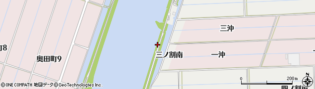 愛知県西尾市中根町（三ノ割西）周辺の地図