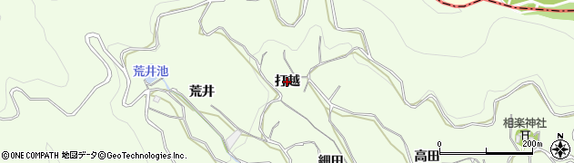 愛知県蒲郡市相楽町（打越）周辺の地図
