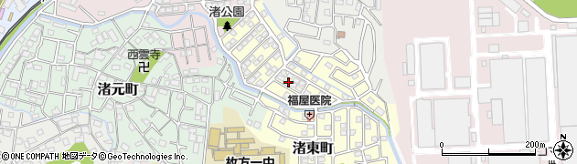 大阪府枚方市渚東町周辺の地図