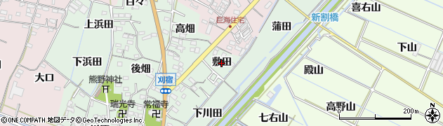 愛知県西尾市刈宿町（敷田）周辺の地図
