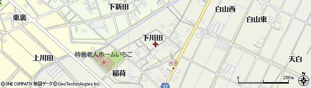 愛知県西尾市市子町下川田32周辺の地図