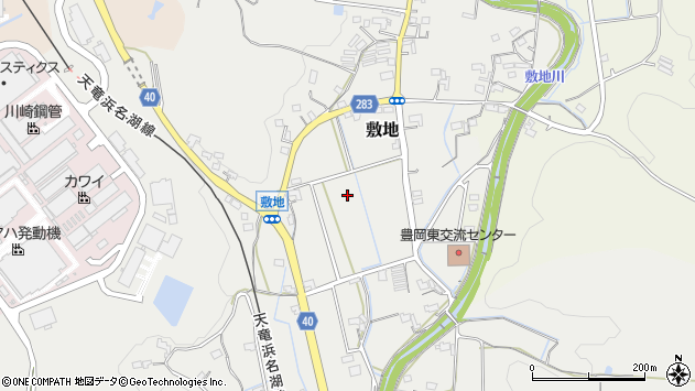 〒438-0106 静岡県磐田市敷地の地図
